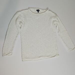 Talbots Cream Textured Knit Sweater